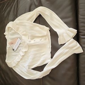 NWT For love and lemons cardigan with ruffles